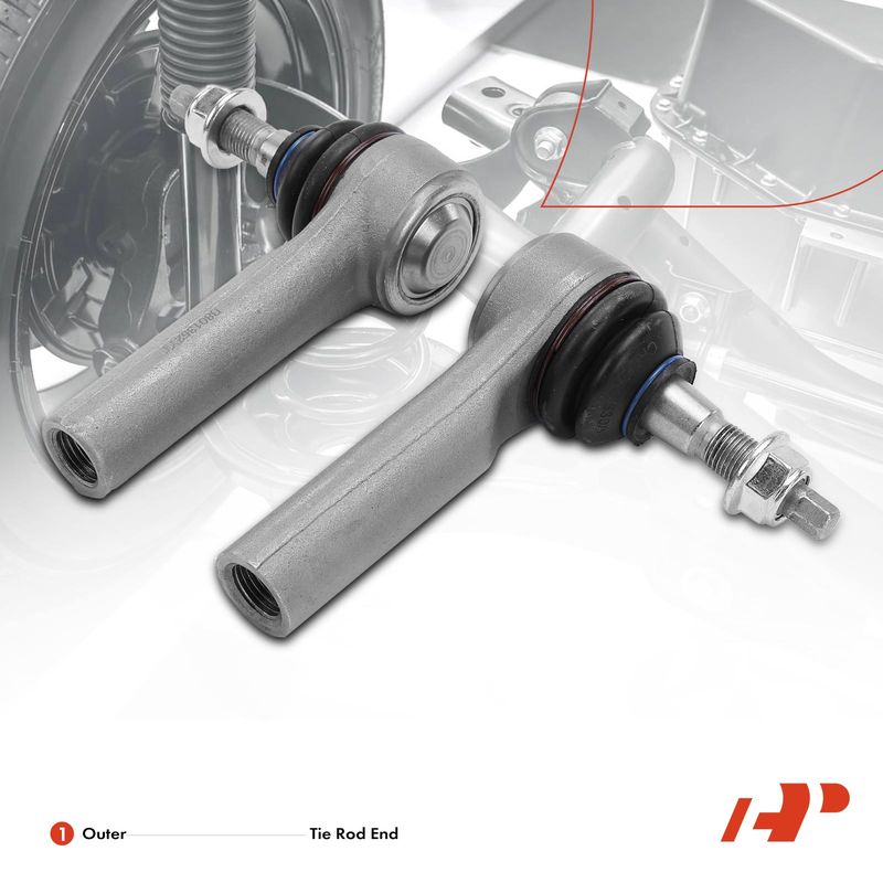 2x Front Outer Steering Tie Rod End for Ford Mustang 2015-2019