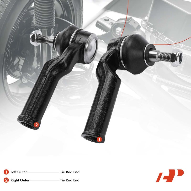 2x Front Outer Tie Rod End for Ford C-Max Escape Focus Lincoln MKC 15-19