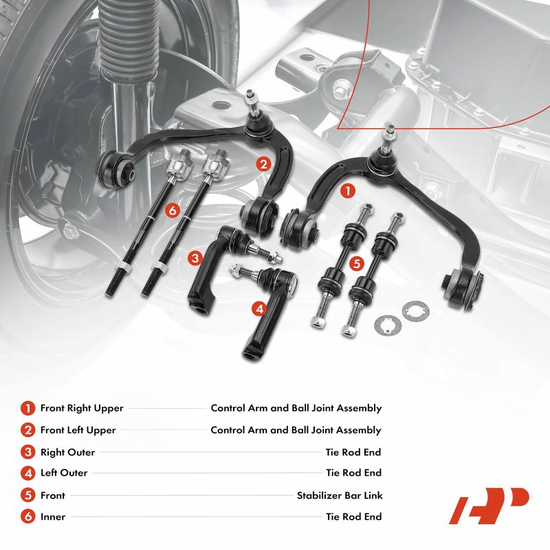 8x Control Arm with Ball Joint Sway Bar Link for Ford F-150 Expedition Lincoln