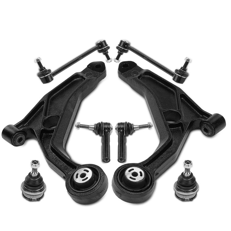 8x Control Arm with Ball Joint & Sway Bar Link & Tie Rod End for Dodge Avenger