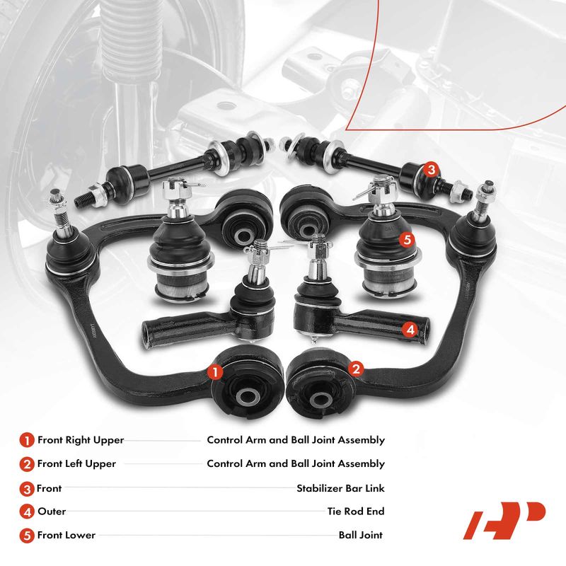 8x Control Arm with Ball Joint Stabilizer Bar Link for Ford F150 Lincoln