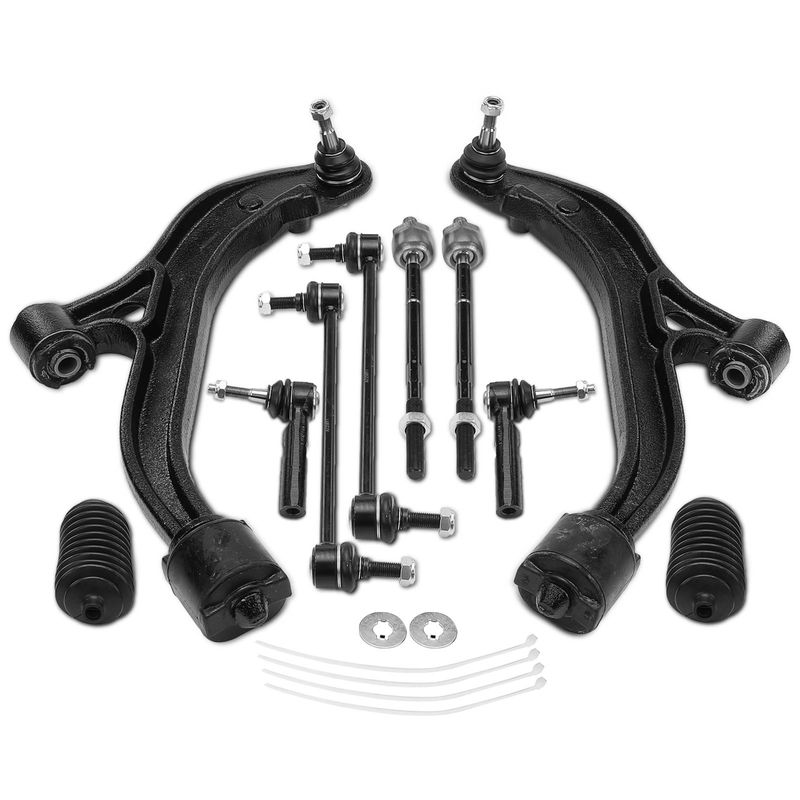 10x Control Arm with Ball Joint & Stabilizer Bar Link & Tie Rod End for Chrysler