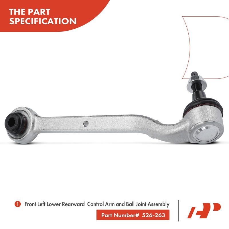 2x Front Lower Rearward Control Arm with Ball Joint for Ford Mustang 15-21