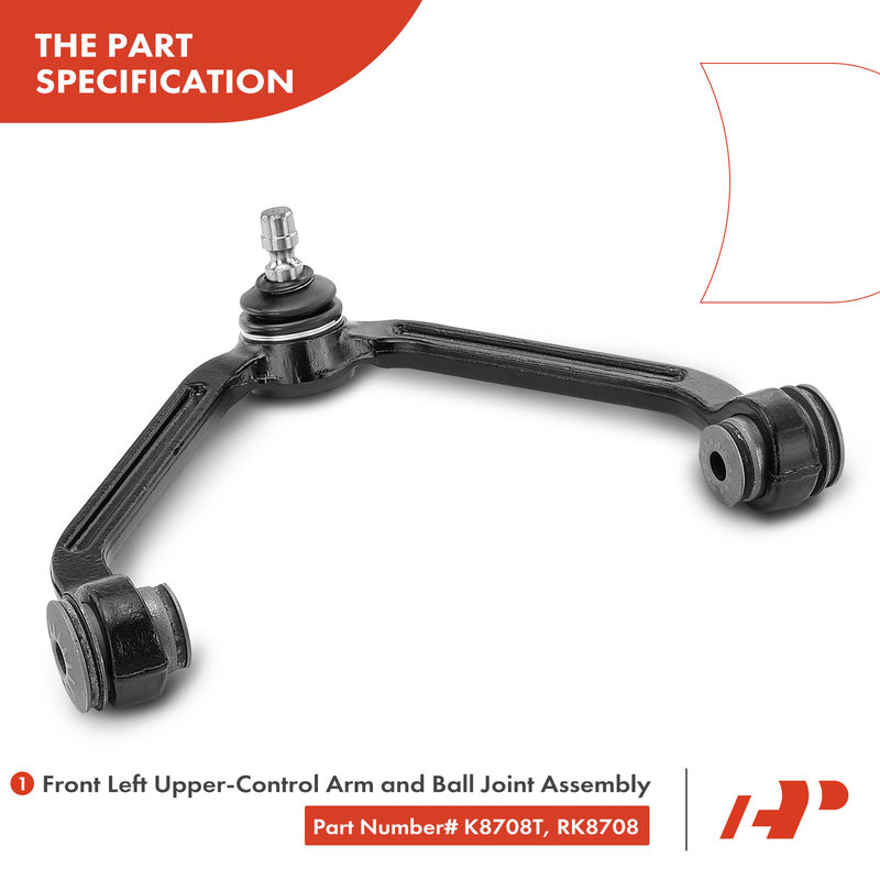 8x Control Arm with Ball Joint & Sway Bar Link & Tie Rod End for Ford Explorer