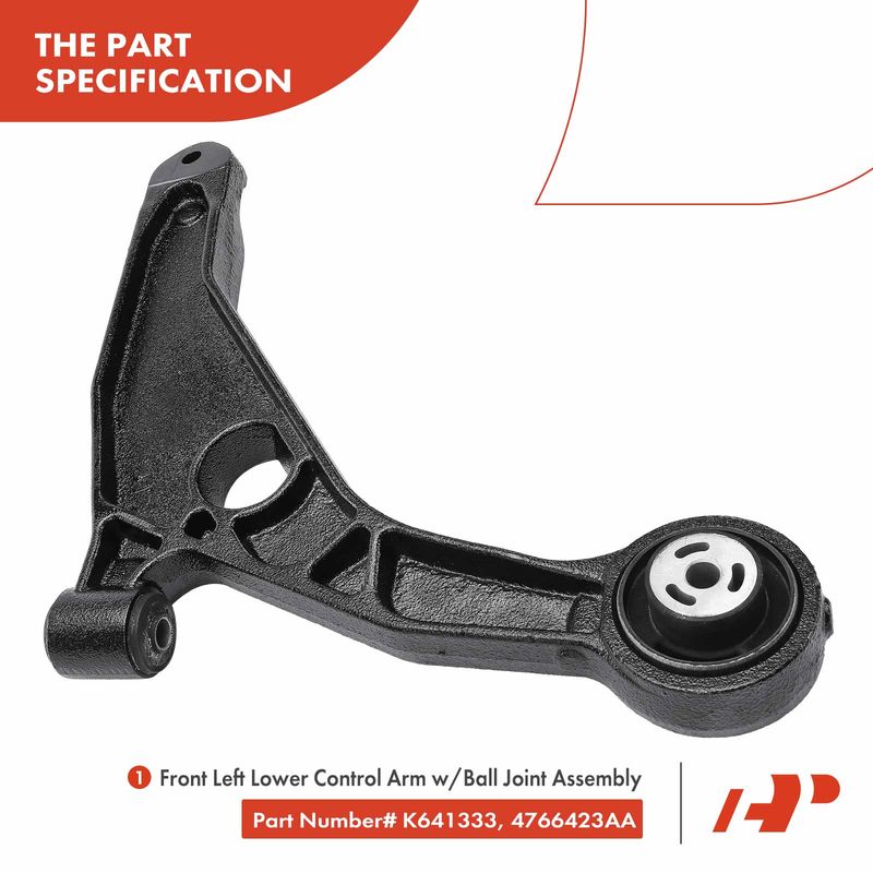 6x Control Arm with Ball Joint & Sway Bar for Chrysler Sebring 07-09 Dodge