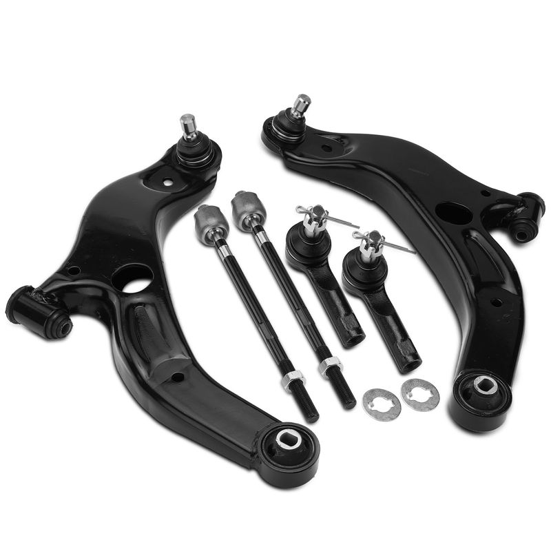 6x Control Arm with Ball Joint & Tie Rod End for Mazda Protege 1999-2003
