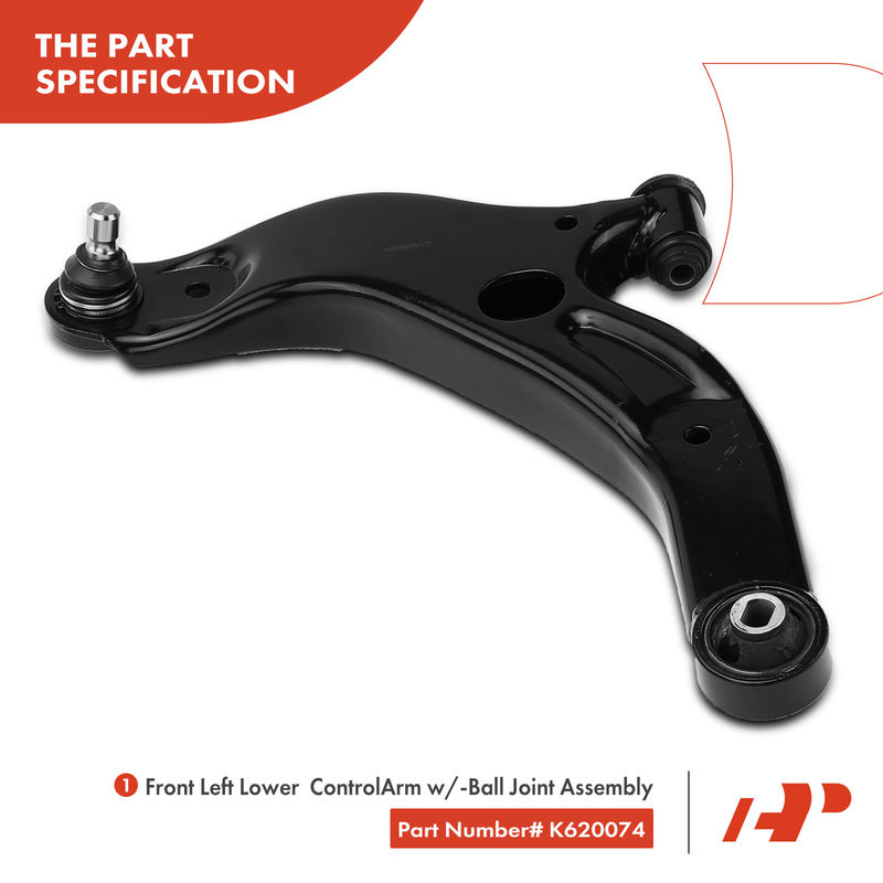6x Control Arm with Ball Joint & Tie Rod End for Mazda Protege 1999-2003