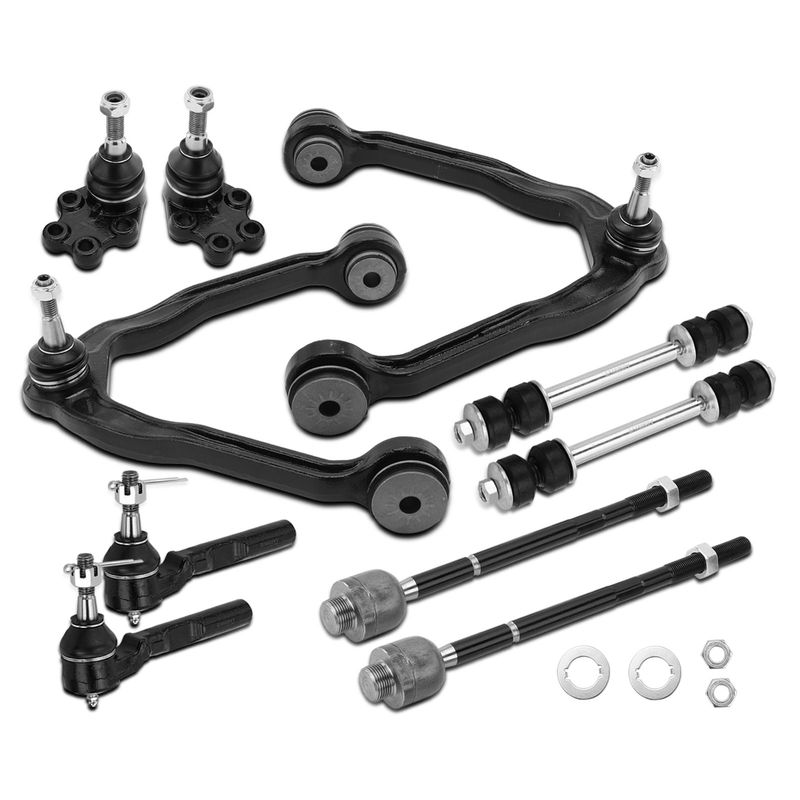10x Control Arm & Sway Bar Link & Tie Rod End for Chevy Silverado 1500 GMC RWD