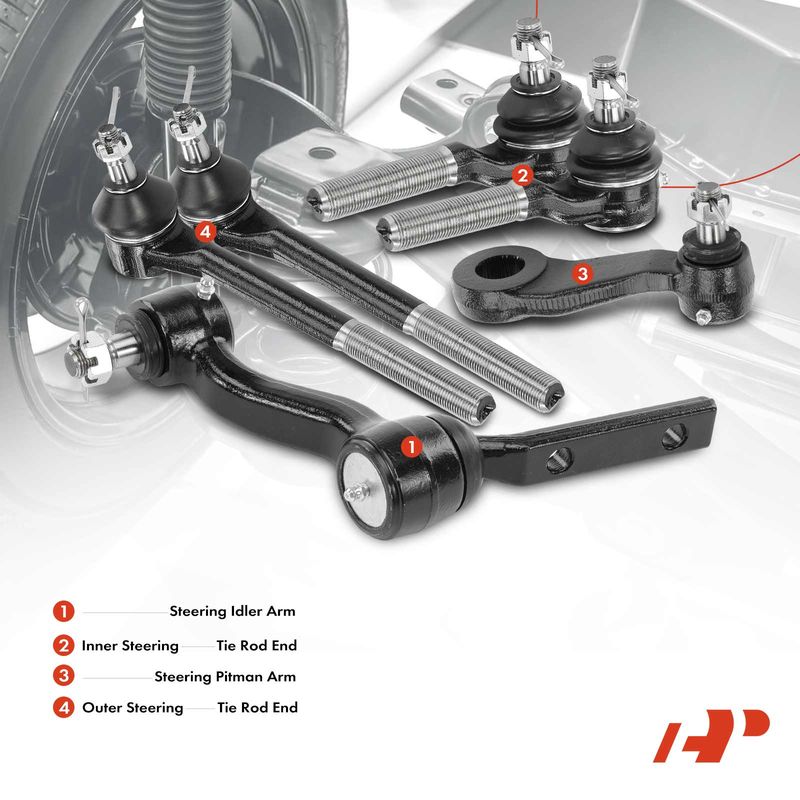 6x Tie Rod End & Idler Arm & Pitman Arm for Chevrolet Blazer S10 GMC Jimmy
