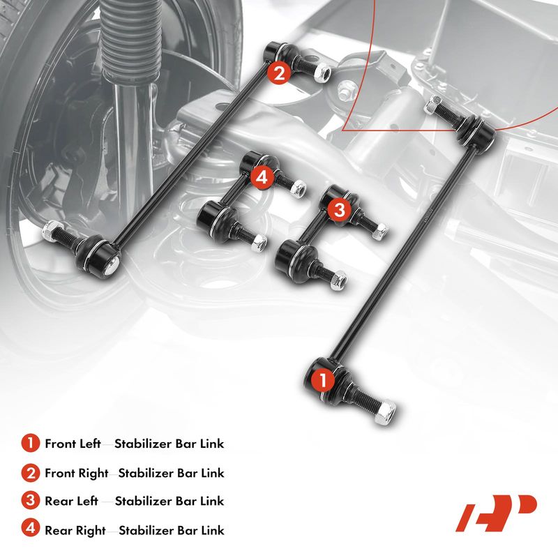 4x Front & Rear Stabilizer Sway Bar Link for Nissan Altima 13-18 Maxima 16-18