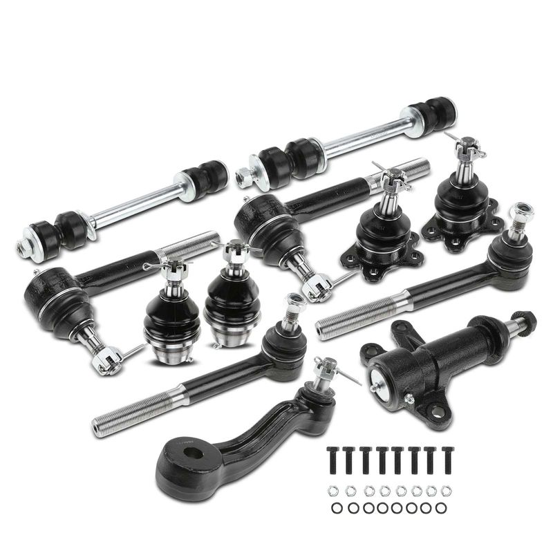 12x Front Control Arm Sway Bar Link Tie Rod End Ball Joint for Chevy K1500 GMC