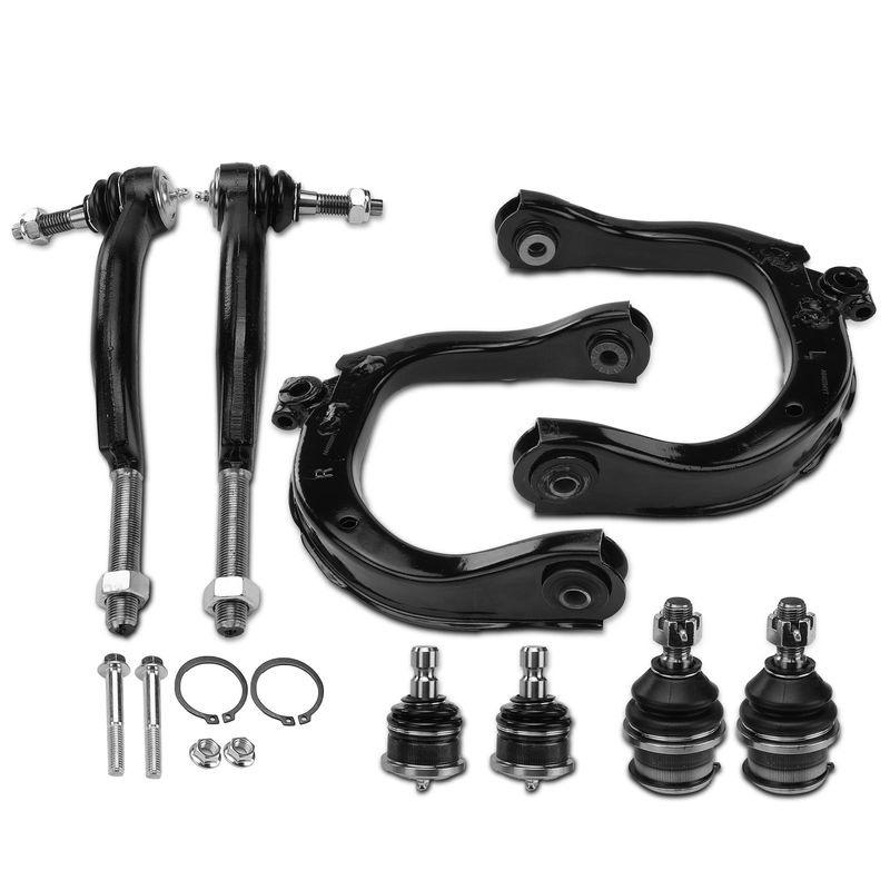 8x Control Arm & Tie Rod End for Chevy SSR Trailblazer GMC Envoy Buick