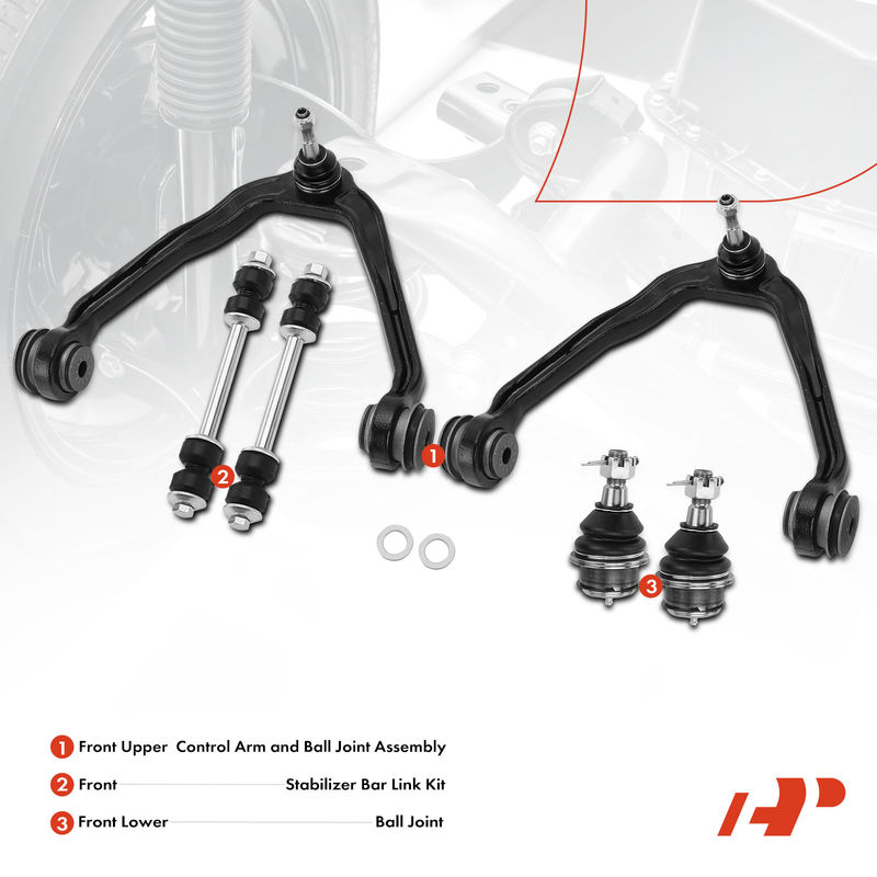 6x Control Arm with Ball Joint & Bar Link for Chevrolet Express 1500 2500 GMC