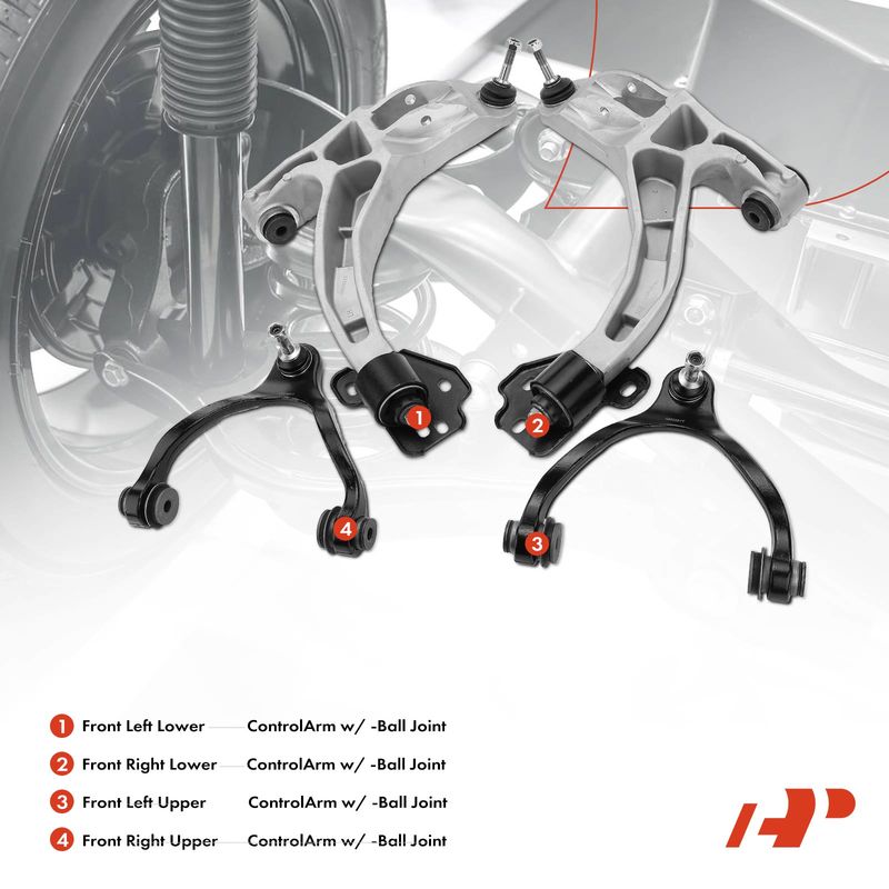 4x Control Arm with Ball Joint for Ford Crown Victoria Lincoln Town Car