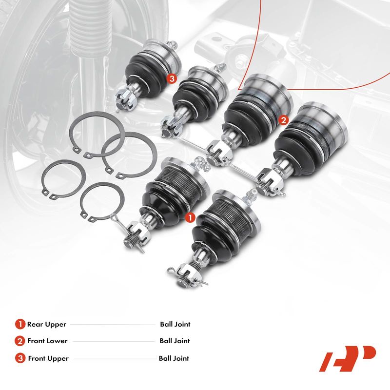 6x Ball Joint for Honda Accord 90-97 Isuzu Oasis 96-99 Non-Adjustable Type