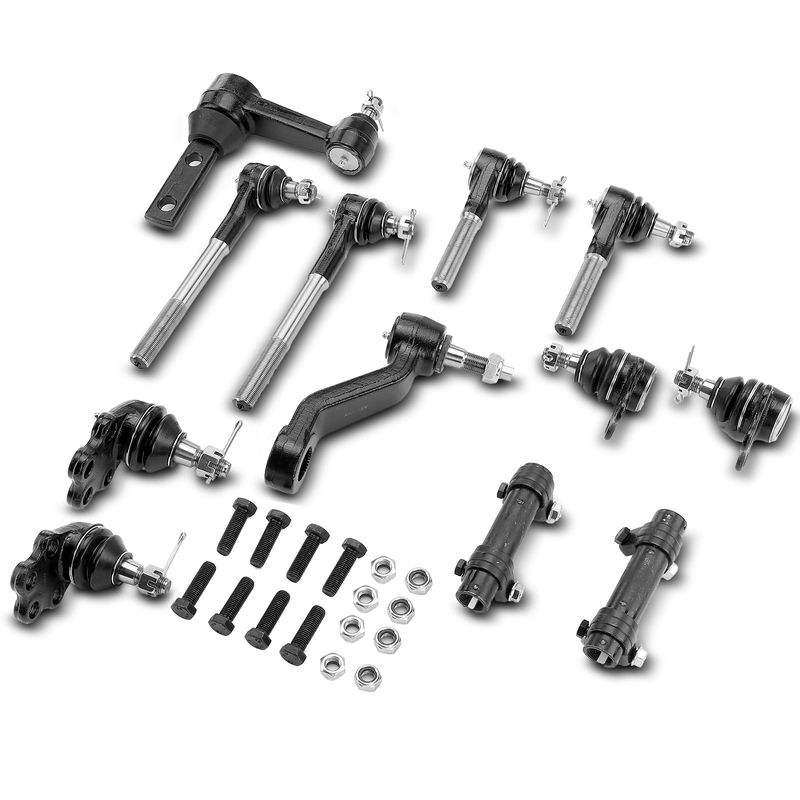 12x Front Idler Arm & Pitman Arm Tie Rod End Ball Joint for Dodge Ram 1500 00-01