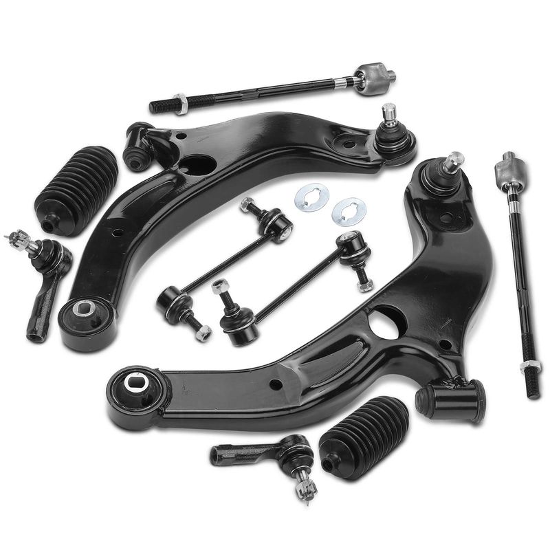 10x Control Arm with Ball Joint & Bar Link & Tie Rod End for Mazda Protege 01-03