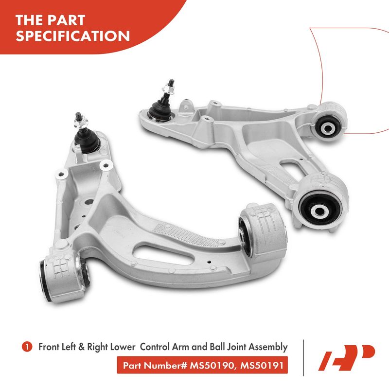 10x Control Arm with Ball Joint & Sway Bar Link & Tie Rod End for Cadillac