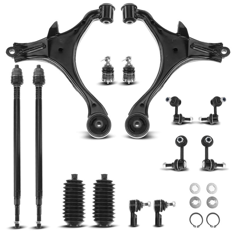 14x Front & Rear Control Arm Ball Joint Sway Bar Tie Rod for Honda Civic 01-05