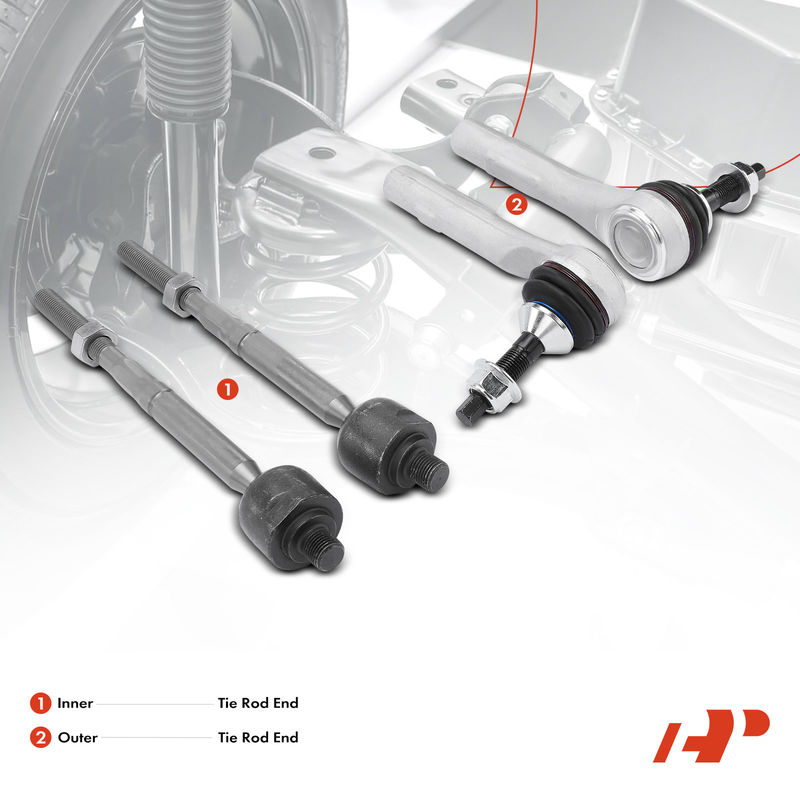 4x Inner & Outer Tie Rod End for Tesla 3 2017 2018-2021 Y 2020-2021