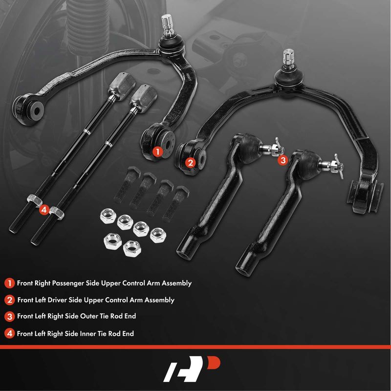 6x Control Arm & Tie Rod End with Ball Joint for Ford Mercury 1989-1997