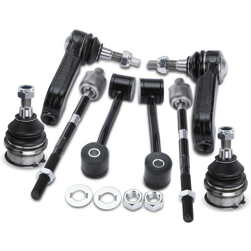 8x Stabilizer Bar Link & Tie Rod End with Ball Joint for Dodge Nitro 2007