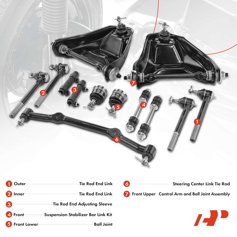 13x Control Arm & Ball Joint Assembly Sway Bar Link for Chevrolet S10 GMC