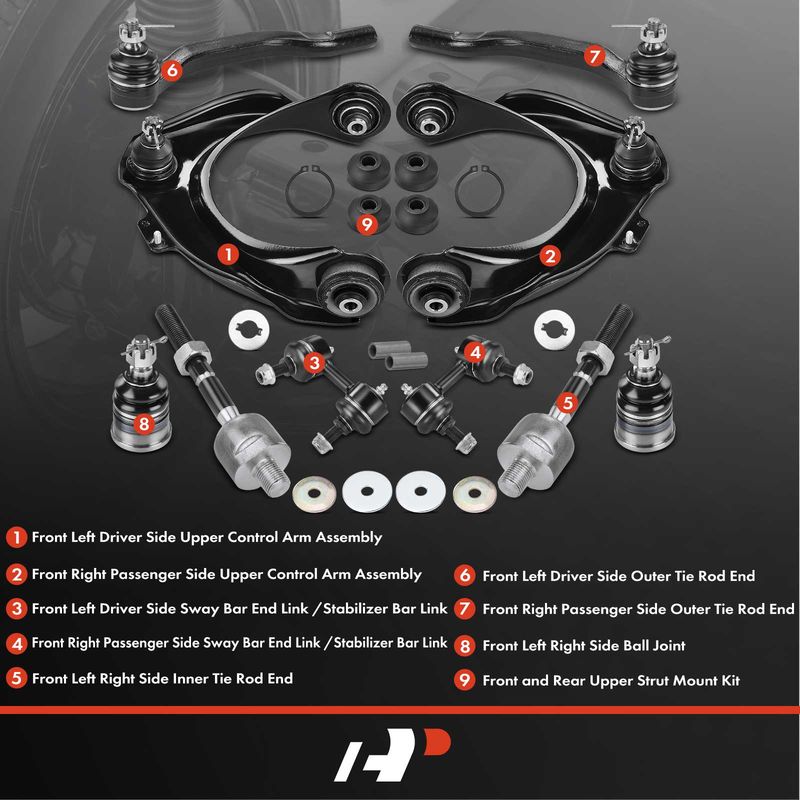 12x Control Arm & Sway Bar End Links for Honda Accord Acura CL TL