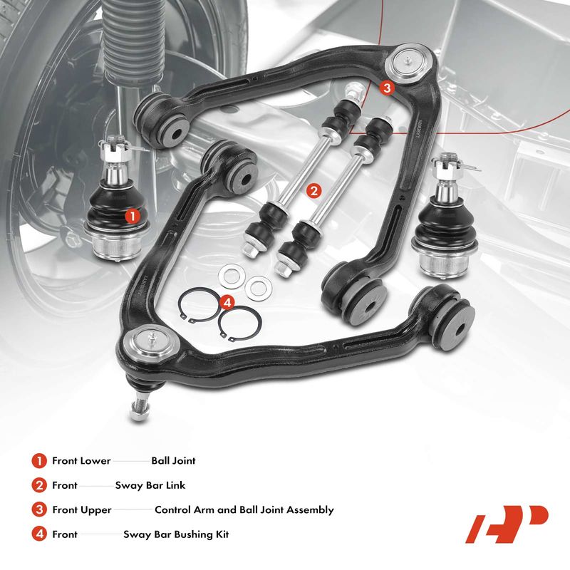 8x Control Arm & Ball Joint Stabilizer Bar End Link for Chevy Express 1500 03-14