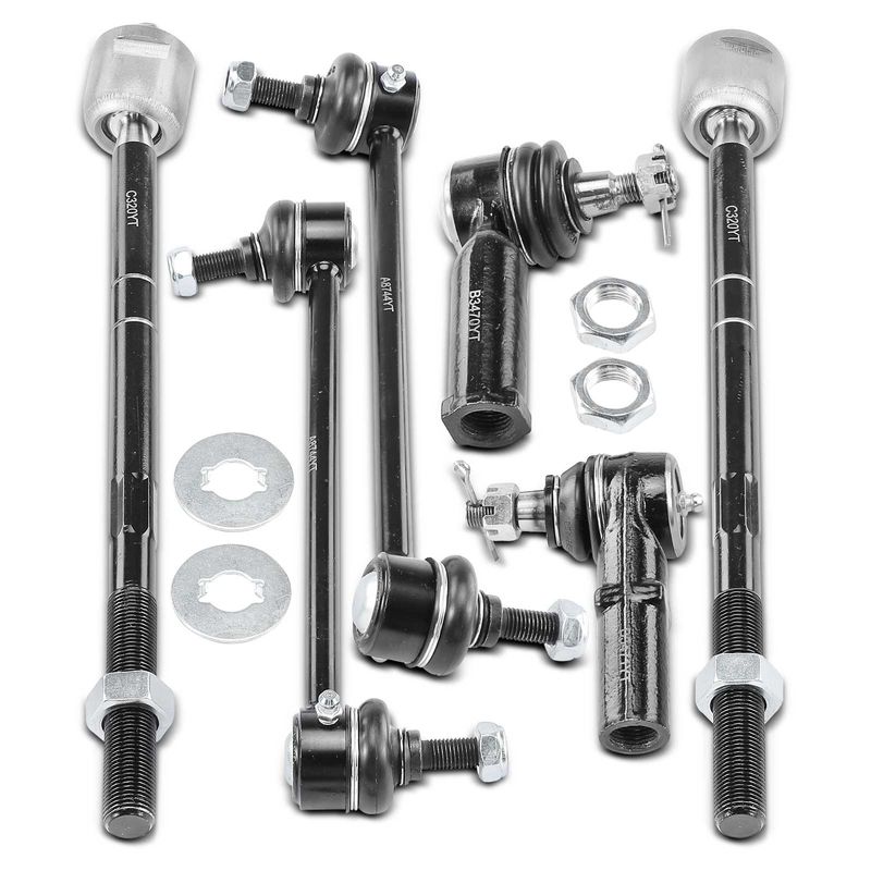 6x Stabilizer Bar End Link & Tie Rod End for Ford Contour 97-00 Mercury Cougar