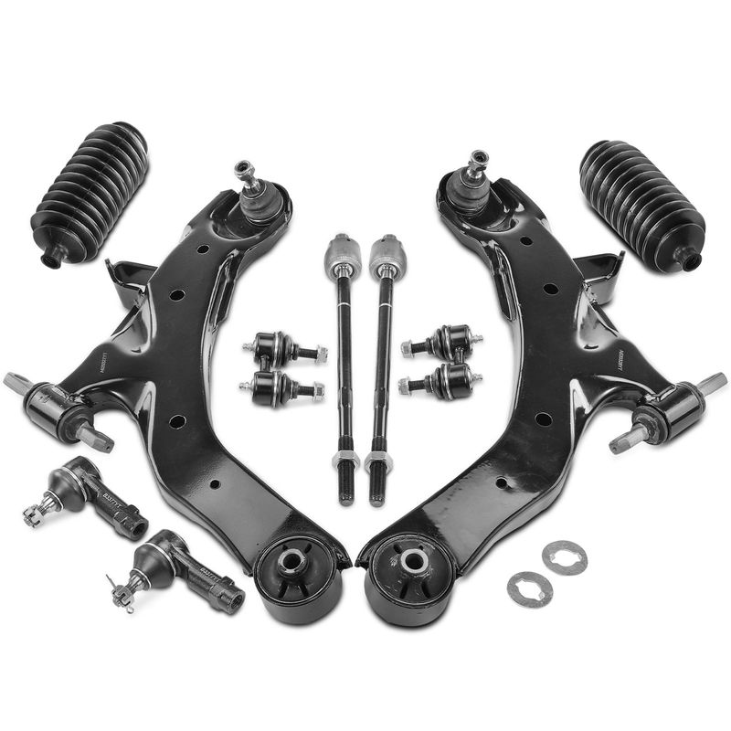 10x Control Arm & Stabilizer Bar Link &Tie Rod for Hyundai Elantra 2001-2006