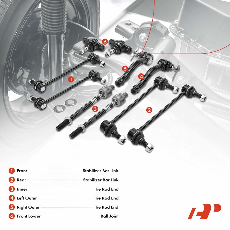 10x Stabilizer Bar Link Tie Rod End & Ball Joint for Hyundai Tucson Kia Sportage