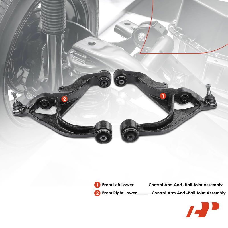 2x Front Lower Control Arm with Ball Joint for Dodge Ram 1500 2006-2010 Ram 1500