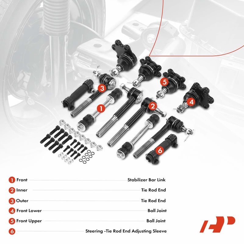 12x Sway Bar Link Tie Rod End Ball Joint for Chevy Astro GMC Safari AWD
