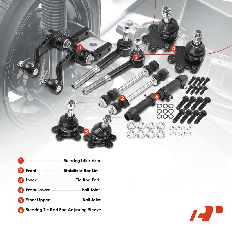 12x Idler Arm Sway Bar Link Tie Rod Ball Joint for Chevy Astro GMC Safari