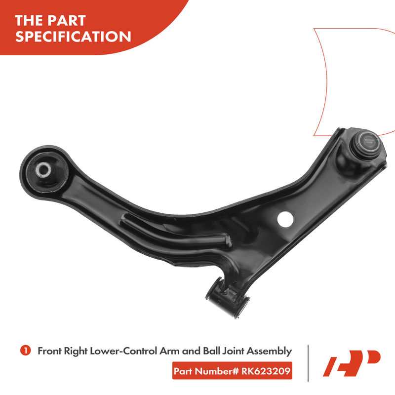 Front Right Lower Control Arm & Ball Joint for Ford Escape Mazda Tribute Mercury