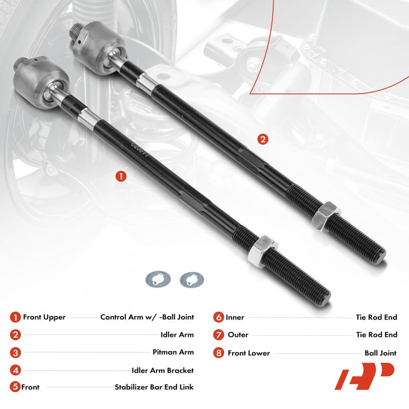 10x Control Arm Ball Joint Sway Bar Link Tie Rod End for Ford F-150 2005-2006