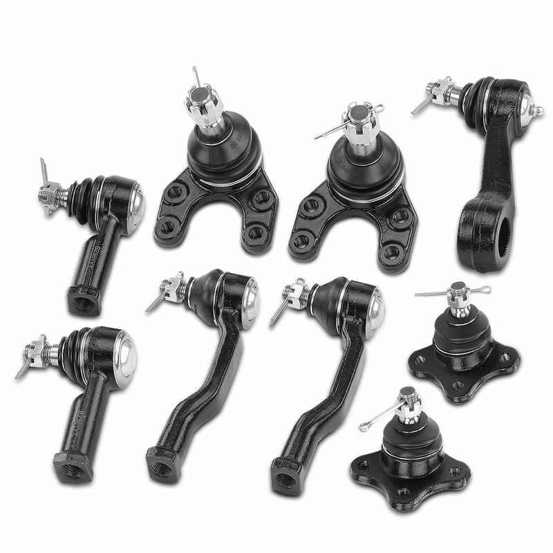 9x Pitman Arm with Ball Joint Tie Rod End for Mazda B2600 1987-1990 B2200 B2000