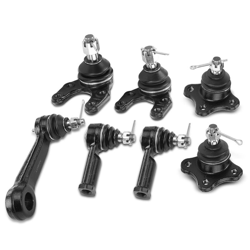 7x Pitman Arm with Ball Joint Tie Rod End for Mazda B2600 1987-1990 B2200 B2000
