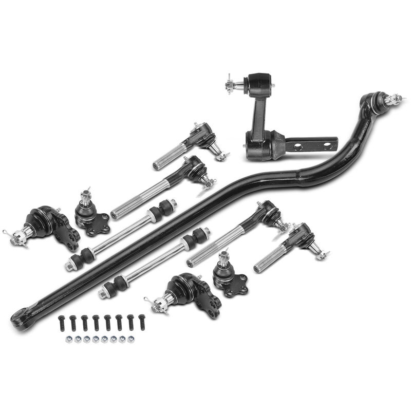 12x Idler Arm with Ball Joint Stabilizer Bar Link Tie Rod Kit for Dodge Ram 1500