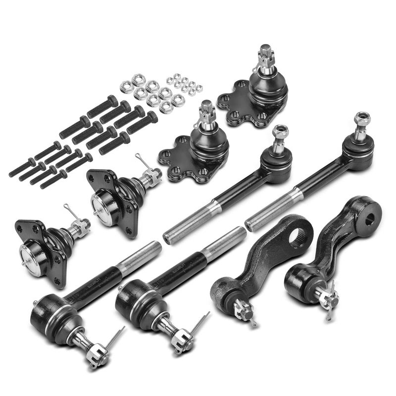 10x Control Arm with Ball Joint Tie Rod End Idler & Pitman for Chevy GMC K2500