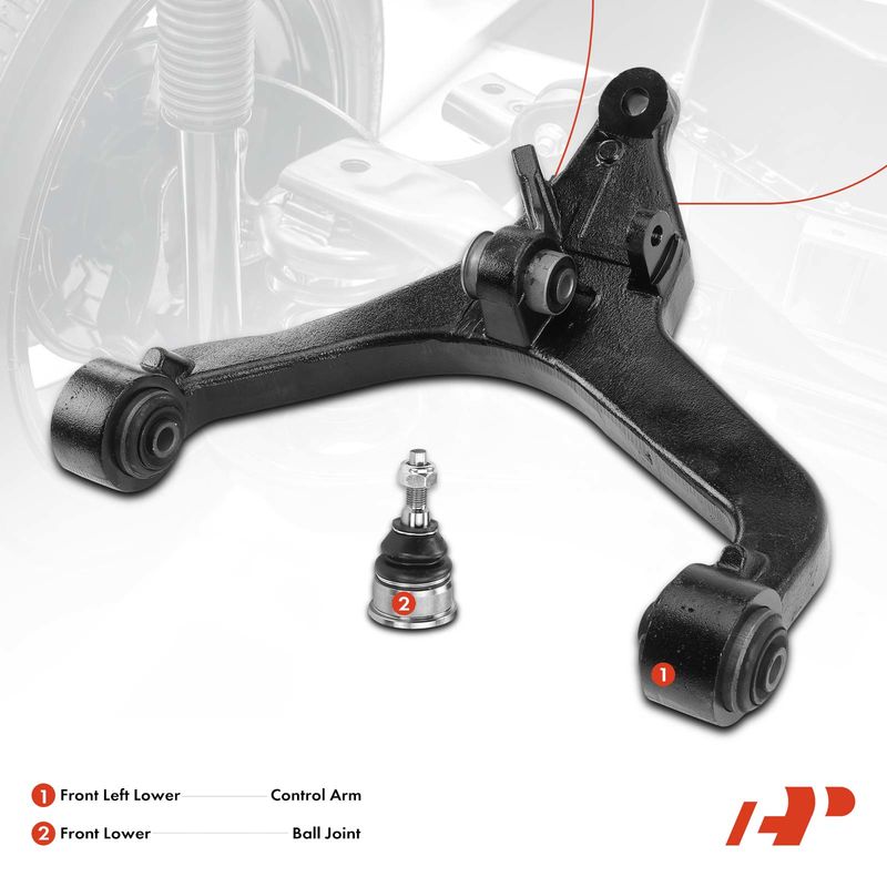 2x Control Arm & Ball Joint for Jeep Liberty 2002-2004 L4 2.4L