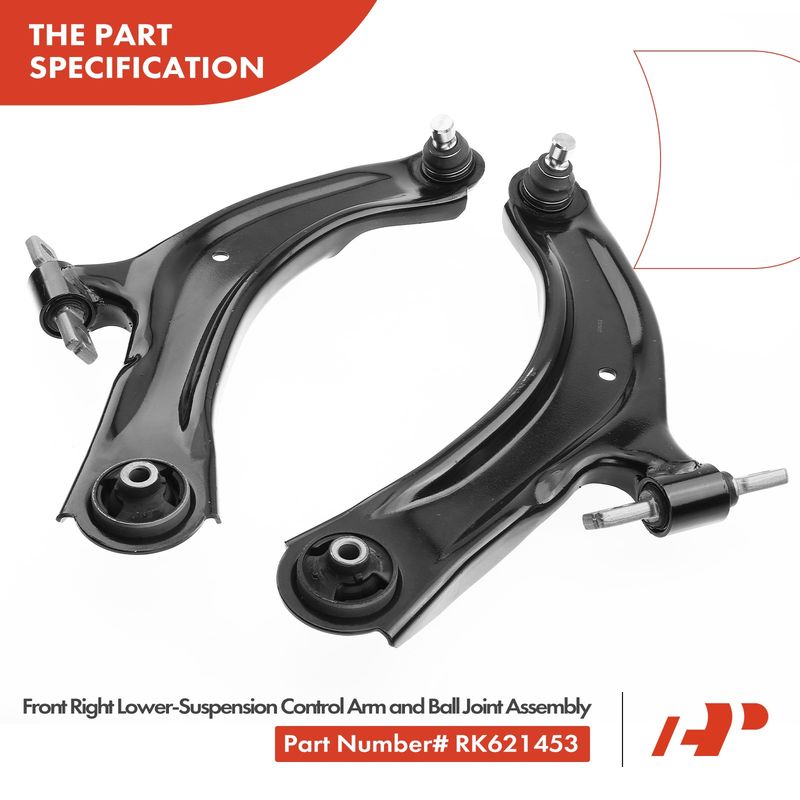 2x Front Lower Control Arm & Ball Joint Assembly for Nissan Rogue Select 14-15