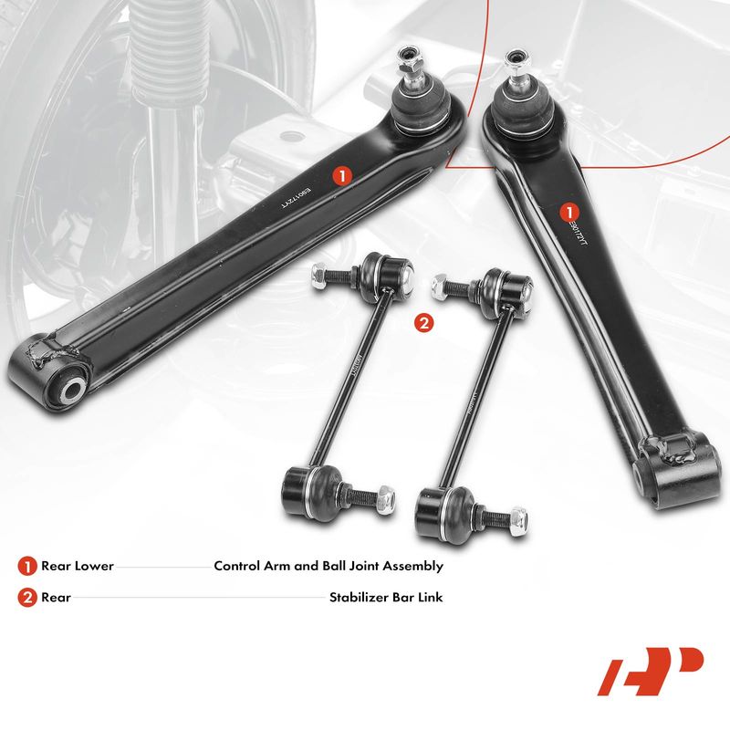 4x Control Arm with Ball Joint Sway Bar Link for Hyundai Sonata 1999-2005 Kia
