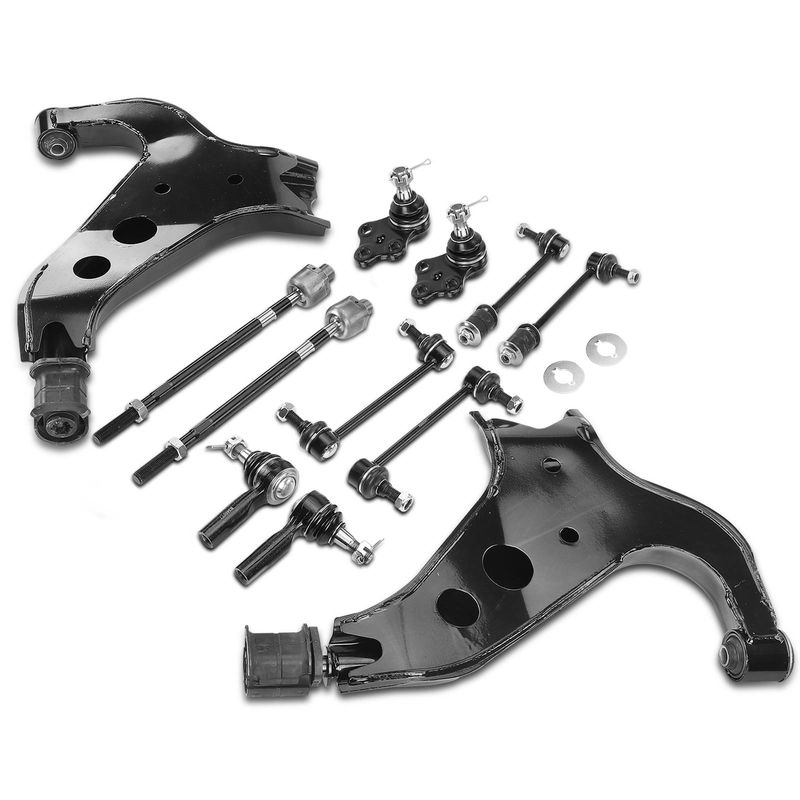 12x Control Arm with Ball Joint Sway Bar Link & Tie Rod End for INFINITI Nissan