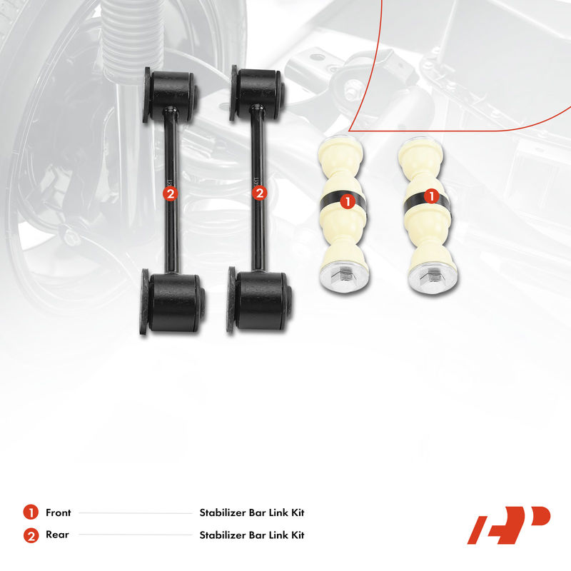 4x Front & Rear Stabilizer Sway Bar Link Kit for Chrysler PT Cruiser 2001-2010