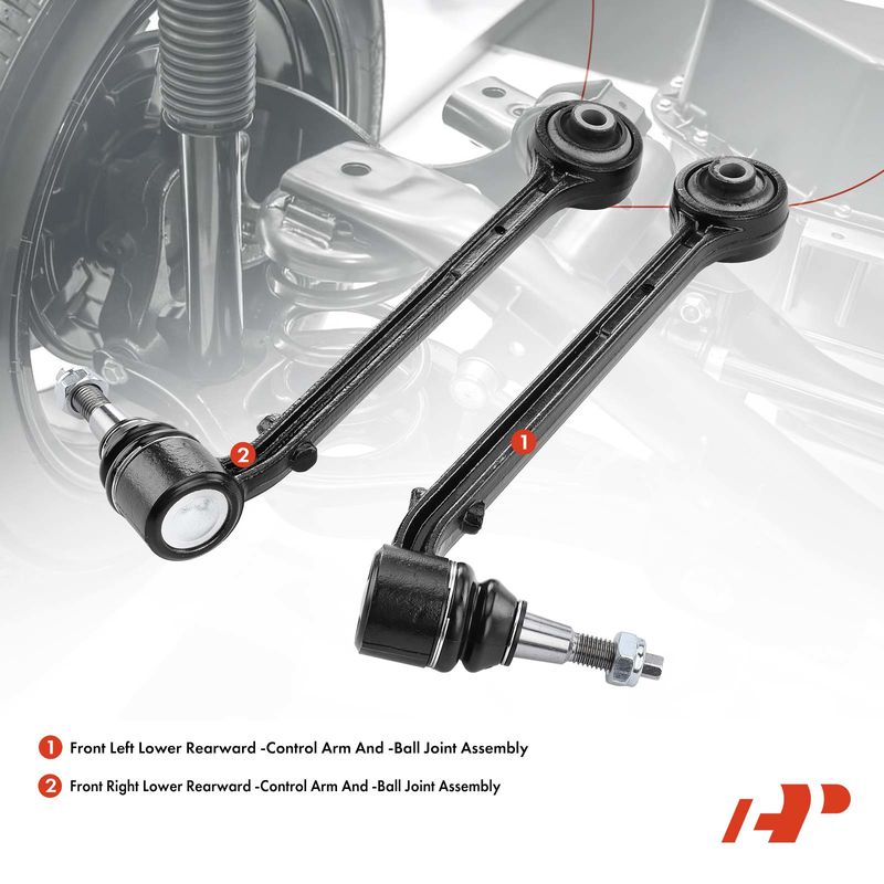 2x Front Lower Rearward Control Arm with Ball Joint for Chevrolet Camaro 10-15