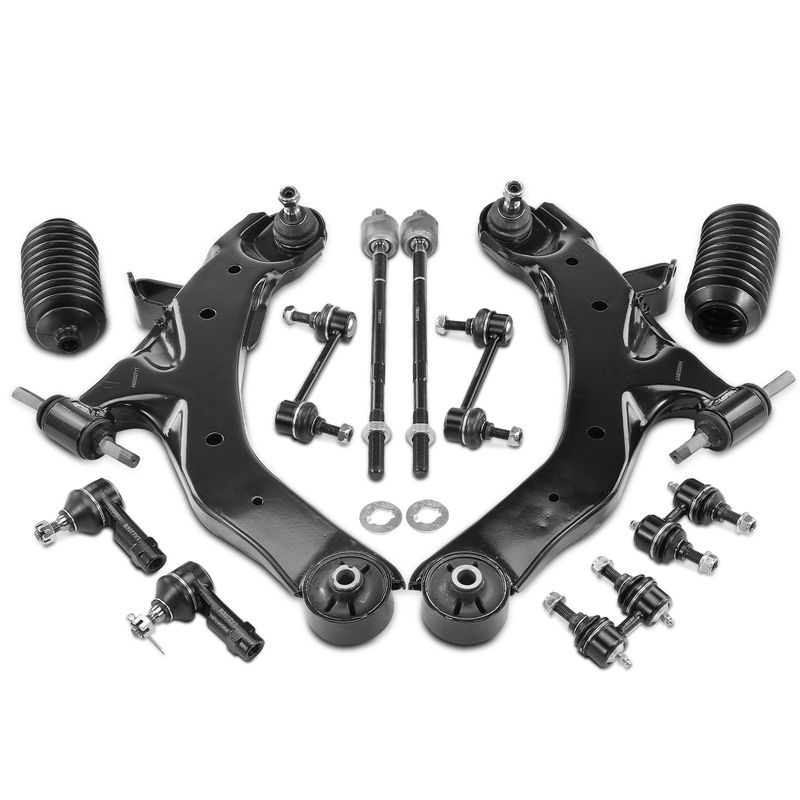 12x Control Arm & Stabilizer Bar Link & Tie Rod for Hyundai Elantra 01-06
