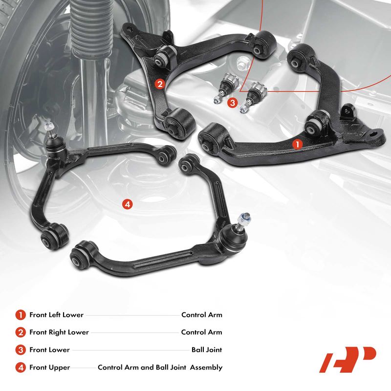 6x Control Arm & Ball Joint for Jeep Liberty 2002-2004 L4 2.4L V6 3.7L