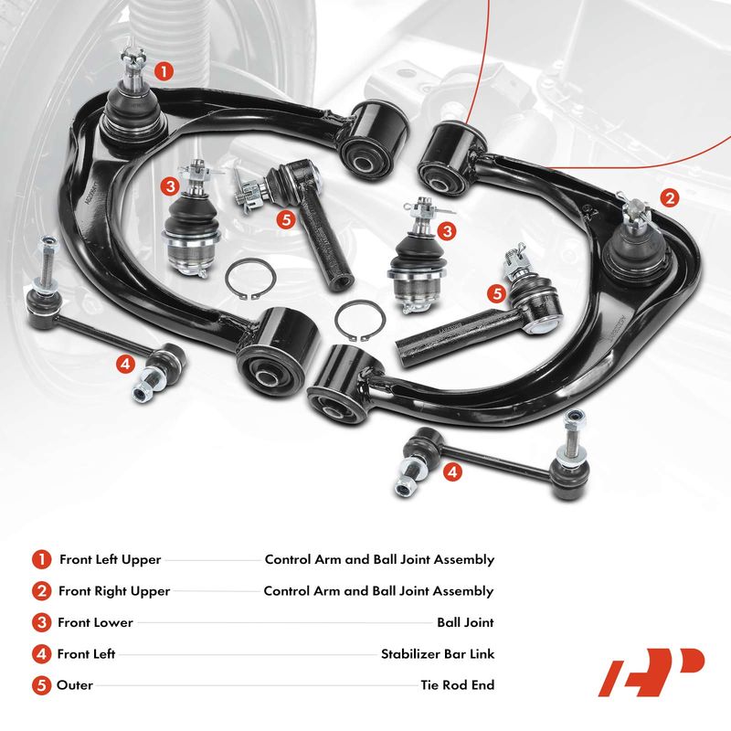 8x Control Arm with Ball Joint & Sway Bars Link for Toyota 4Runner Lexus GX470